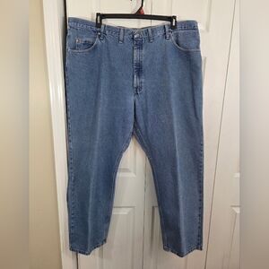 Mens Wrangler Relaxed Fit 100% Cotton Straight Leg Jeans